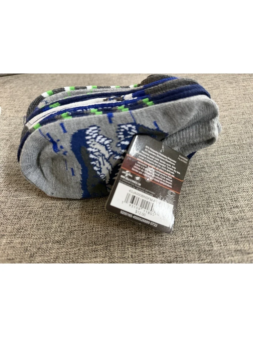 Jurassic World Toddler Boys 6 Pair Ankle Socks Shoe Size 7-10 Dinosaur New